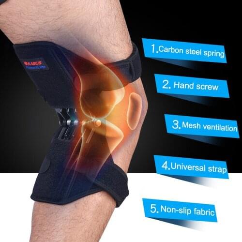 1 Pair Patella Booster Spring Knee Brace Support for Mountaineering Squat Sports YS-BUY
