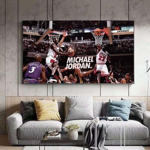 Basketball Poster Basketball Star Posters and Prints Wall Art Canvas Painting Wall Art Pictures Living Room Home Decorative Arts