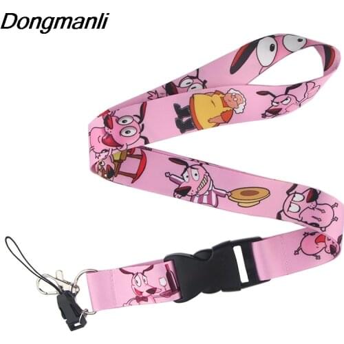 DZ1032 Dog Cute Lanyard Id Badge Holder Keychain ID Card Pass Gym Mobile Badge Holder Key Holder Key Rings