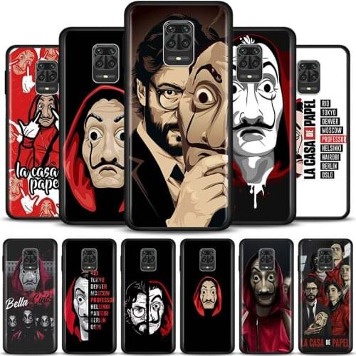 Phone Case for Redmi Note 8 8A 8T 9 9A 9C 9i 9S K20 K30 Pro 4G 6 6A 7A Soft TPU Coque Cover Money Heist House Paper La Casa