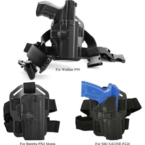 Tactical Gun Leg Holsters Military Shooting Drop Thigh Holster for Walther P99/SIG SAUER P226/Beretta PX4 Storm Pistols Gun Case
