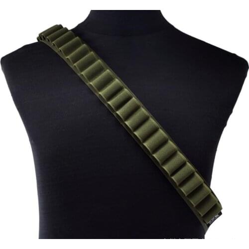 By DHL 100PCS 140*5CM Bandolier Belt 27 Rounds Shell Holder Hunting Tactical 12 Gauge Holder Military Cartridge Belt
