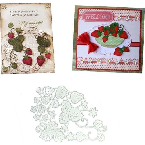 Julyarts Dies Scrapbooking Templates Strawberry Greeting Cutting Dies Carbon Steel Embossing Stencil Card Cutting Dies