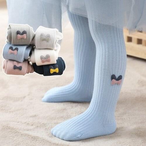 Girls Tights Princess Bowknet Baby Girls One-Piece Pantyhose Baby Spring and Autumn New Style Trousers Bowknot Stocking