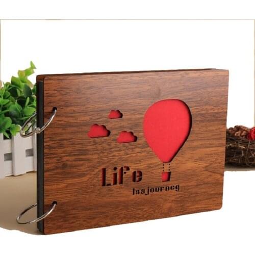 Korea creative commemorative DIY album gift loose leaf album customized gift album 8 inch wooden