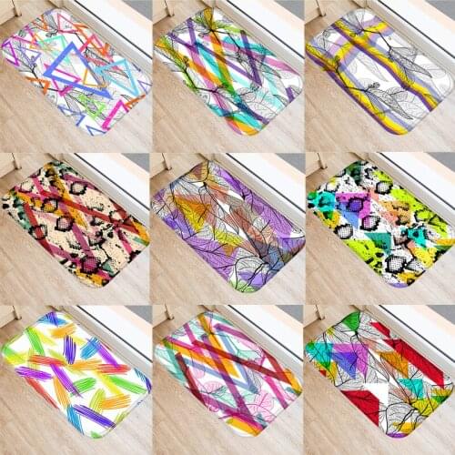 Graffiti Leopard Print Mats Anti Slip Floor Carpet Doormat for Kitchen Entrance Rugs Home Decoration