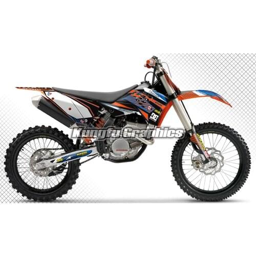 KUNGFU GRAPHICS MX Stickers Motocross Decal Kit Vinyl Wrap for 125 144 150 250 250 450 505 SX SXF SX-F 2007 2008 2009 2010