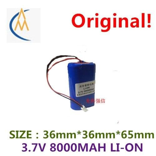 Home furnishings 18650 li-ion battery rechargeable battery 8000 mah plug 3 and fishing lighting 2.54 3.7 V belt head