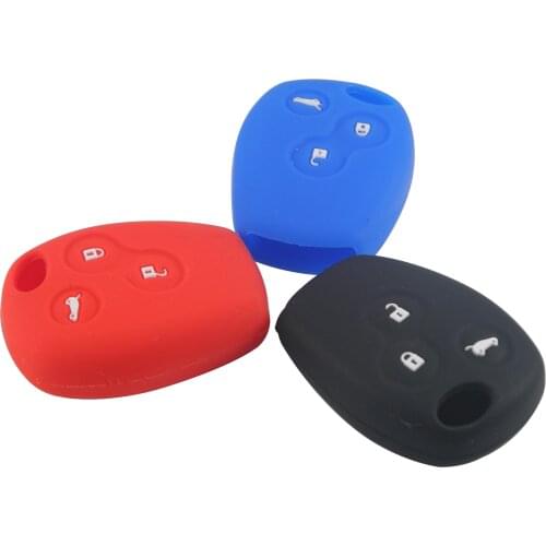 Kutery 10pcs/lot 3 Buttons Silicone Remote Car Key Case Cover For Renault Kangoo Megane Sandero Captur Twingo Modus