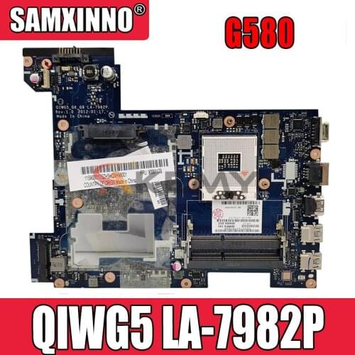 Akemy for Lenovo G580 Laptop pc Motherboard QIWG5 LA-7982P mainboard