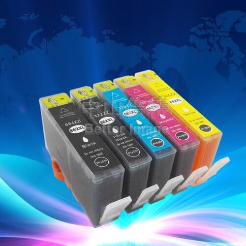 INK WAY 5 Pack Ink Set for HP862XL with Chip for HPC5393 and suitable for HPC5370 C309A C309G C310A C410D