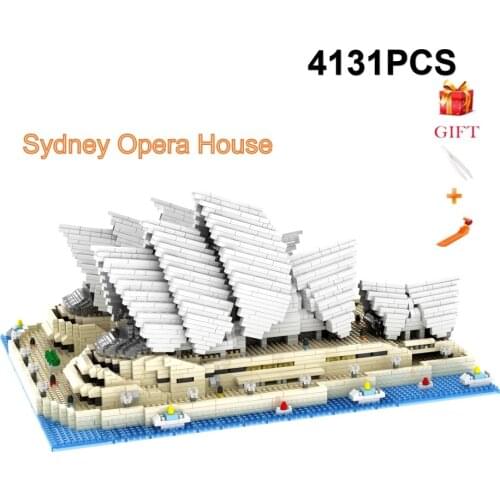 Architecture City set Landmarks Sydney Opera House Model Building Blocks Children Toys Educational Bricks Kids Gifts