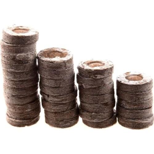 100Pcs Professional Peat Pellets Plant Starting Soil Block Jiffy Seedling Plugs Environmental Garden Nursery