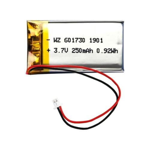 Factory Direct 601730 3.7v 250mAh Beauty Instrument Fishing Light Attendance Machine Shoe Light Polymer Lithium Battery