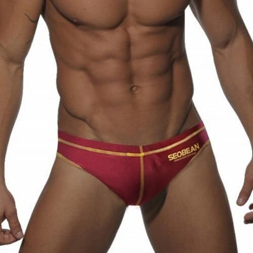 Sexy Swimsuit Swimwear Mens New Briefs Low Rise Seobean Brand Mini Bathing Suit for Gay Man Beach Pool Board Bathing Suit Wear