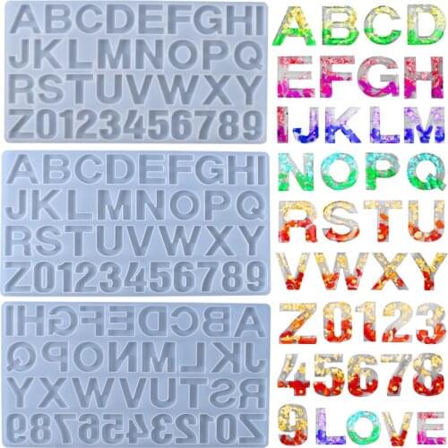 Silicone Mold Resin Tools A-Z Letter Handmade Diy Crystal Epoxy Mold Whole Board Letter Making Decoration Silicone Mold Resin