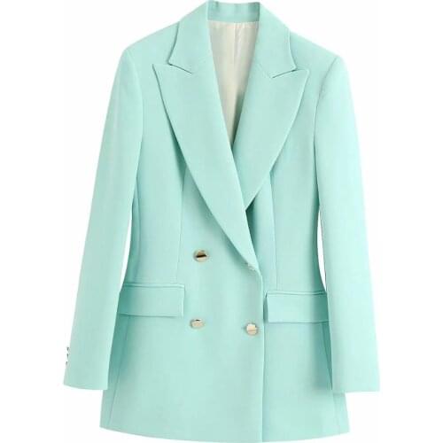 TOMAGIKANN Women's Double-breasted Blazers