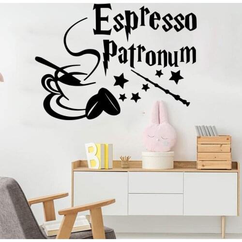Turkish Espresso Patronum Coffee Wall Decal Movie Cafe Inspirational Quote Wall Sticker Bar Shop Vinyl Home Decor
