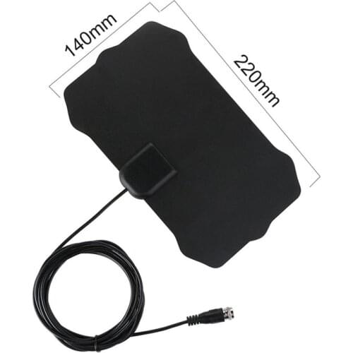 Indoor/Outdoor HDTV TV Antenna Black 50-mile Range F Head With IEC Adapter F port/tv por 1080p HD Mode Signal Booster TV Fox