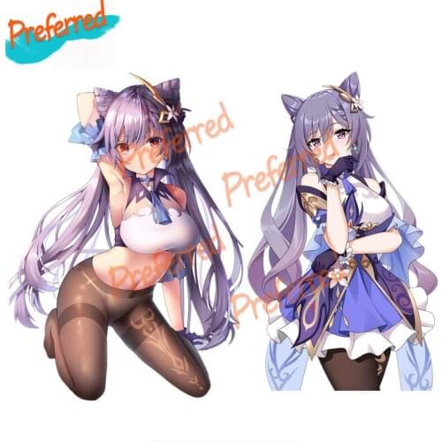 High Quality Keqing Genshin Impact Car Vinyl Sticker Macbook Decal Car Stickers