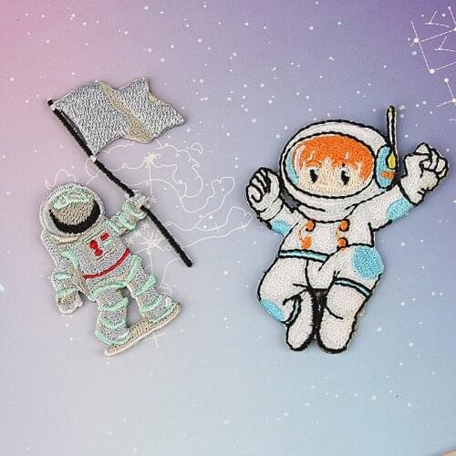 Fine Sewing Space Universe DIY Embroidered Patches High Quality Astronauts Spaceman Space Badge Iron on Appliques