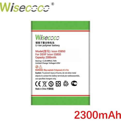 WISECOCO 2300mAh E S850 NEW Battery For DEXP Ixion ES850 Mobile Phone High Quality Tracking Number