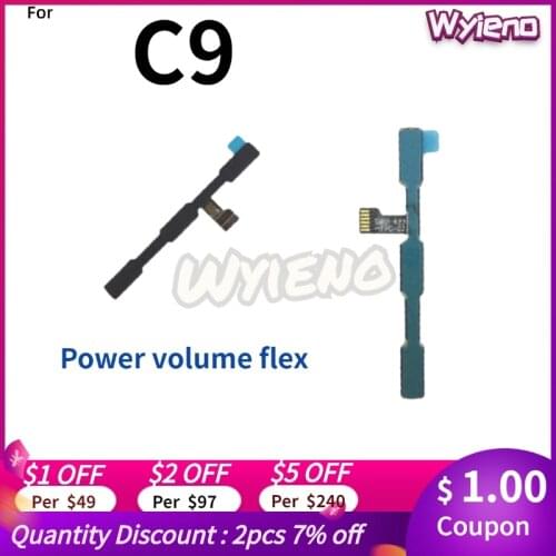 Wyieno Power Switch On Off Volume Up Down Ribbon For Meizu C9 Power Button Key Control Flex Cable