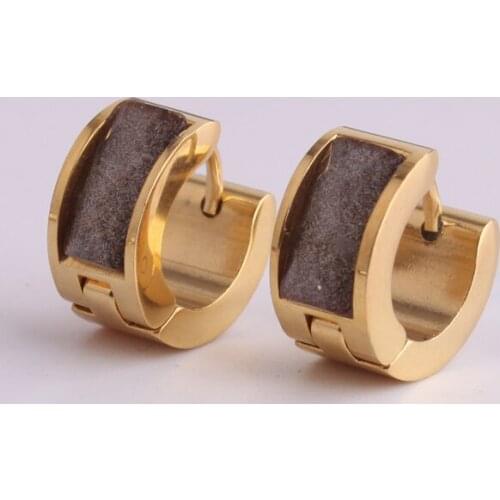 Bright Powder Section Acrylic 316L Stainless Steel Stud Earrings for women wholesale