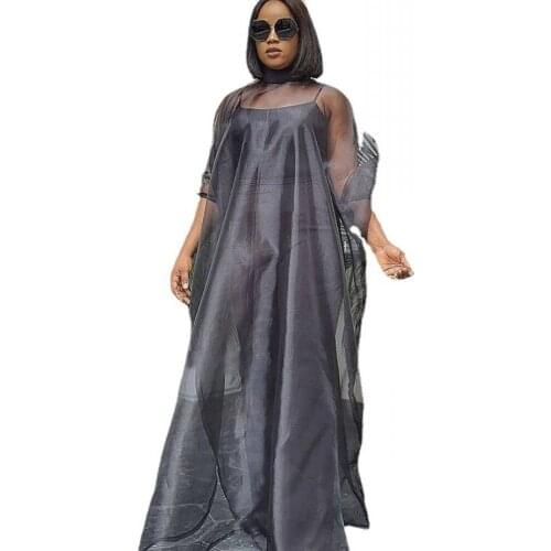 The New Summer 2021 Womens Short Sleeve See-through Dress With A Two-piece Sexy Gauze Lining And A Round Neck Casual Dress