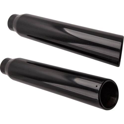 1 Pair Stainless Steel Exhaust Tip 2.5" Inlet×3.5" Outlet×18" Long Weld-on Black