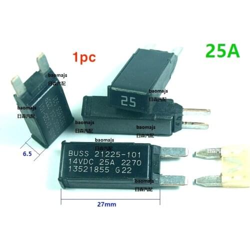 1pc 25A automatic reset fuse 21225-101 for Buick Lacrosse 13521855 for Cadillac Carter excavator air conditioner A/C