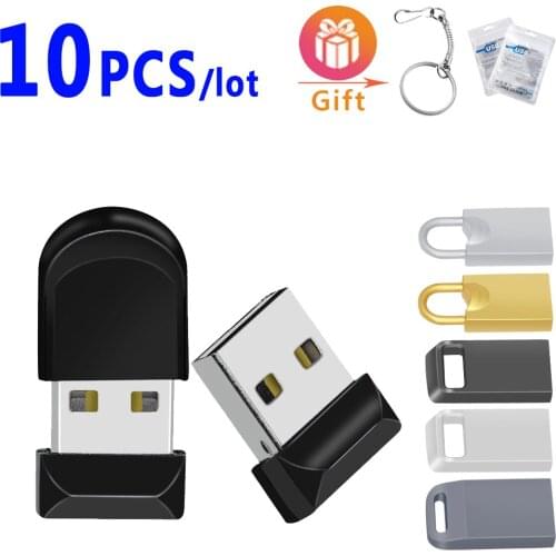 10pcs/lot free custom logo 2.0 mini pendrive 8GB 16GB 32GB USB flash drive 64GB 128MB pen drive Memory Drive Flash USB Stick