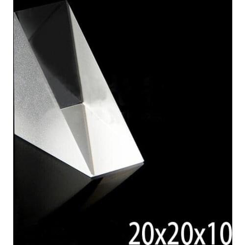 20x20x10mm Optical Glass Triangular Lsosceles Right Angle K9 Prism Lens Light Spectrum Physics