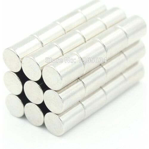 400pcs Neodymium N35 Dia 6mm X 20mm Strong Magnets Tiny Disc NdFeB Rare Earth For Crafts Models Fridge Sticking magnet 6x20mm