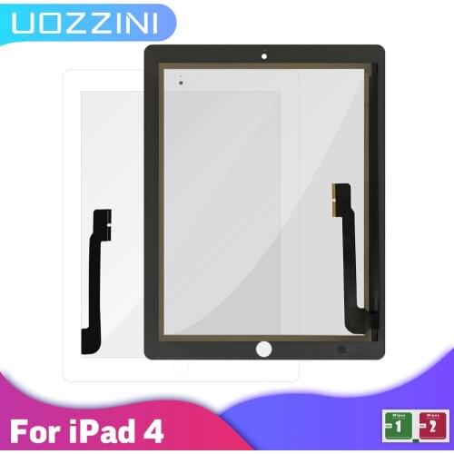 AAA+++ For iPad 4 Touch Screen Digitizer With/No Button Front Glass Display Touch Panel A1458 A1459 A1460 100% Tested