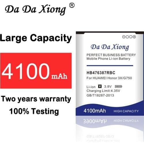 DaDaXiong 4100mAh HB476387RBC Battery for Huawei honor 3X G750 B199 G750-T00 G750-C00