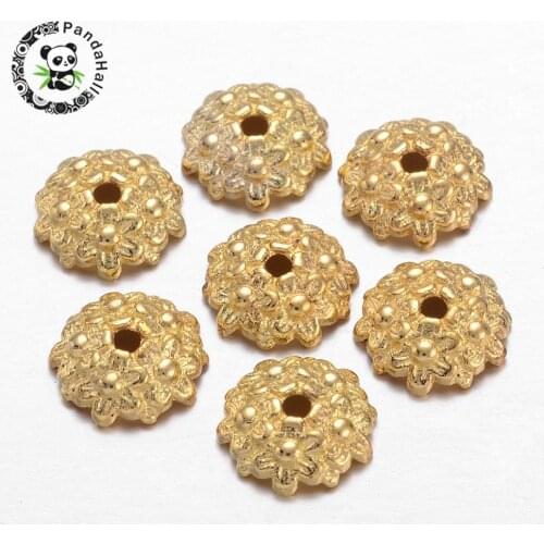 800pcs Tibetan Style Flower Bead Caps, Lead Free & Cadmium Free & Nickel Free, about 11mm in diameter, 3.5mm thick, hole: 2mm