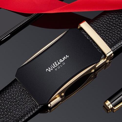 Business leather belt automatic buckle fashion belt high-end brand trouser belt