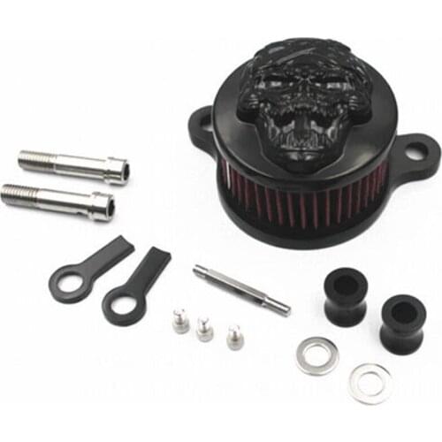 For Harley Sportster XL883 XL1200 04-14 Motorcycle Black 3D Skull Air Cleaner Intake Filter
