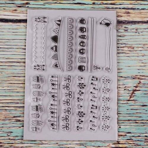Edge borders #2 Transparent clear stamp for DIY Scrapbooking/Card Making/Kids Christmas Fun Decoration Supplies
