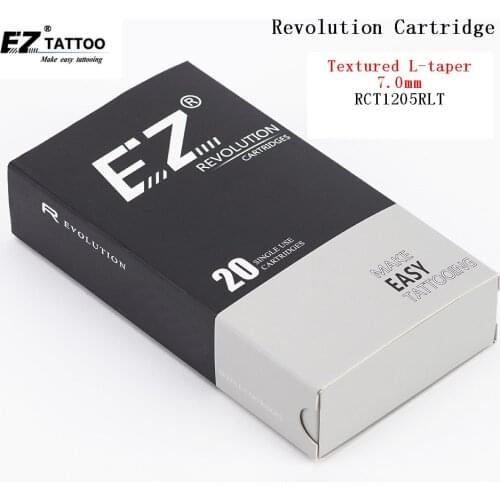 EZ Revolution Cartridge Tattoo Needles Round Liner Textured Super Tight L-Taper (7.0mm) #12 0.35mm for System machine 20pcs/lot