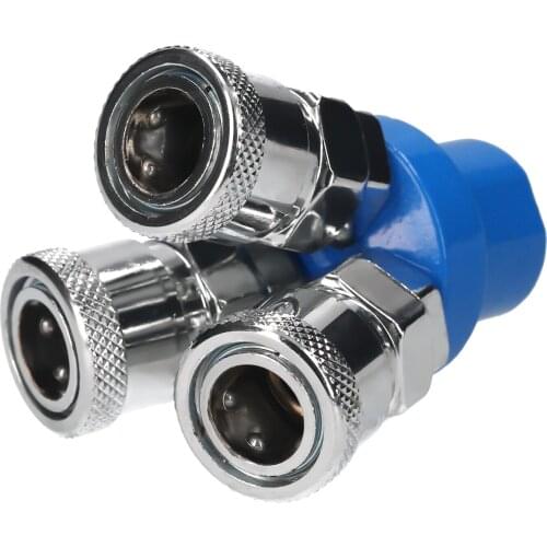 Manifold Block Splitter Quick Connect Air Hose Splitter Coupler Air CompressorSplitter Pneumatic Air Compressor Manifold Fitting