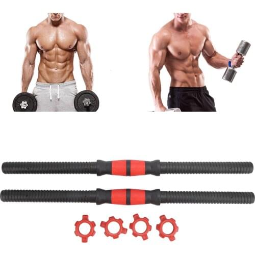 40cm 50cm Dumbbell Bar Set Dumbbell Barbell Collar Clips Connecting Steel Tube With Non-Slip Grip Barbell Bar For Gym Home Sport
