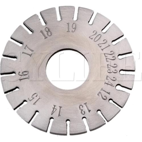 Round Stainless Steel Wire Gauge Measurer for Piano Numbers 12-24