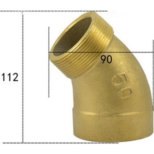 2" BSPP Female To Male Brass 45 Degree Elbow Pipe Fitting Coupler Connector Water Gas Oil