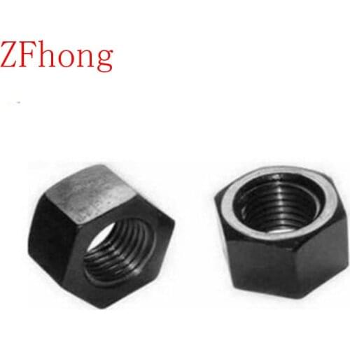 M3 M4 M5 M6 M8 M10 M12 M14 M16 M18 M20 Left thread steel with black hexagon hex nut nuts