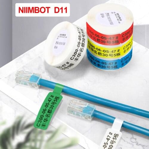 Cabel Label NIIMBOT D11 D110 Labeling Machine Cable Sticker Flag Pigtail Network Flexible Cable Tape Thermal Printer Ribbon