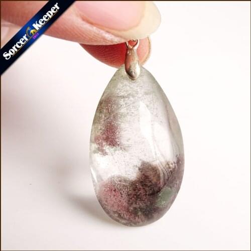 Men Fashion Jewelry Pendants Necklaces With Chain Wholesale Ghost Phantom Garden Quartz Crystal Stone Colares Femininos IS617