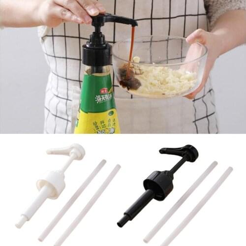 Kitchen Bottle Head Pump Syrup Bottle Nozzle Pressure Oil Sprayer Oyster Sauce Plastic Pump Push-type Tools Kitchen Accessories