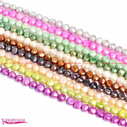 Natural Freshwater Pearl Stone Loose Beads High Quality 8-9mm Irregular Shape Necklace Bracelet Jewelry Accessories 35cm wj428